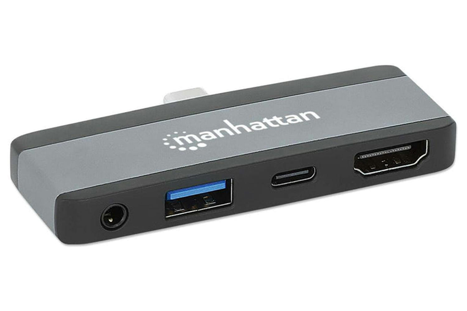 Manhattan USB-C PD to HDMI 4-in-1 Laptop and Tablet Travel Docking Station | Black & Space Grey-4