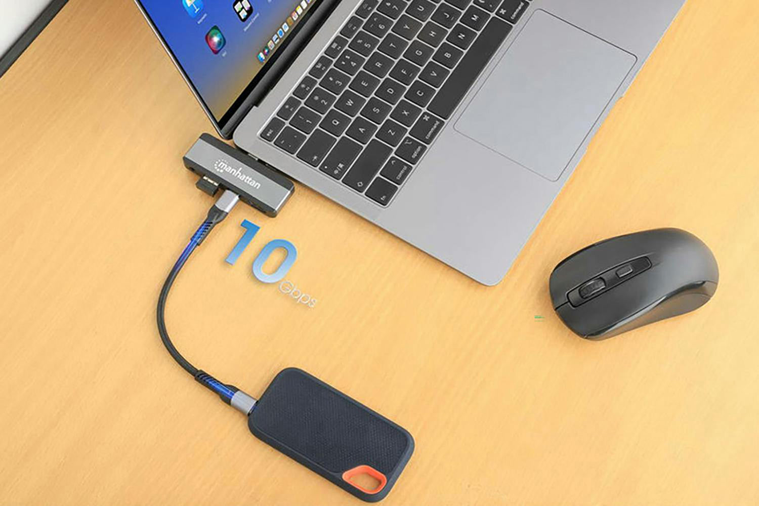 Manhattan USB-C PD to HDMI 4-in-1 Laptop and Tablet Travel Docking Station | Black & Space Grey-5