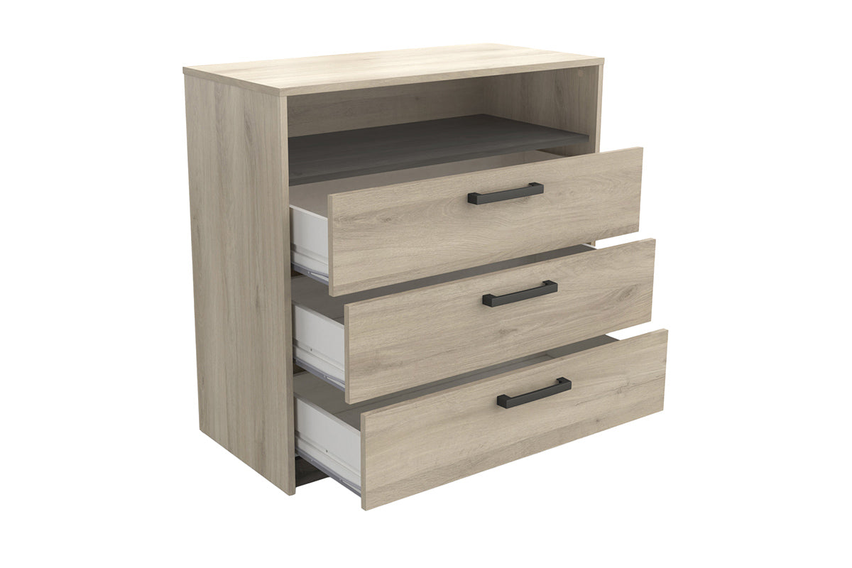 Watson Chest of Drawer | 3 Drawer + Shelf | Oak Effect-6
