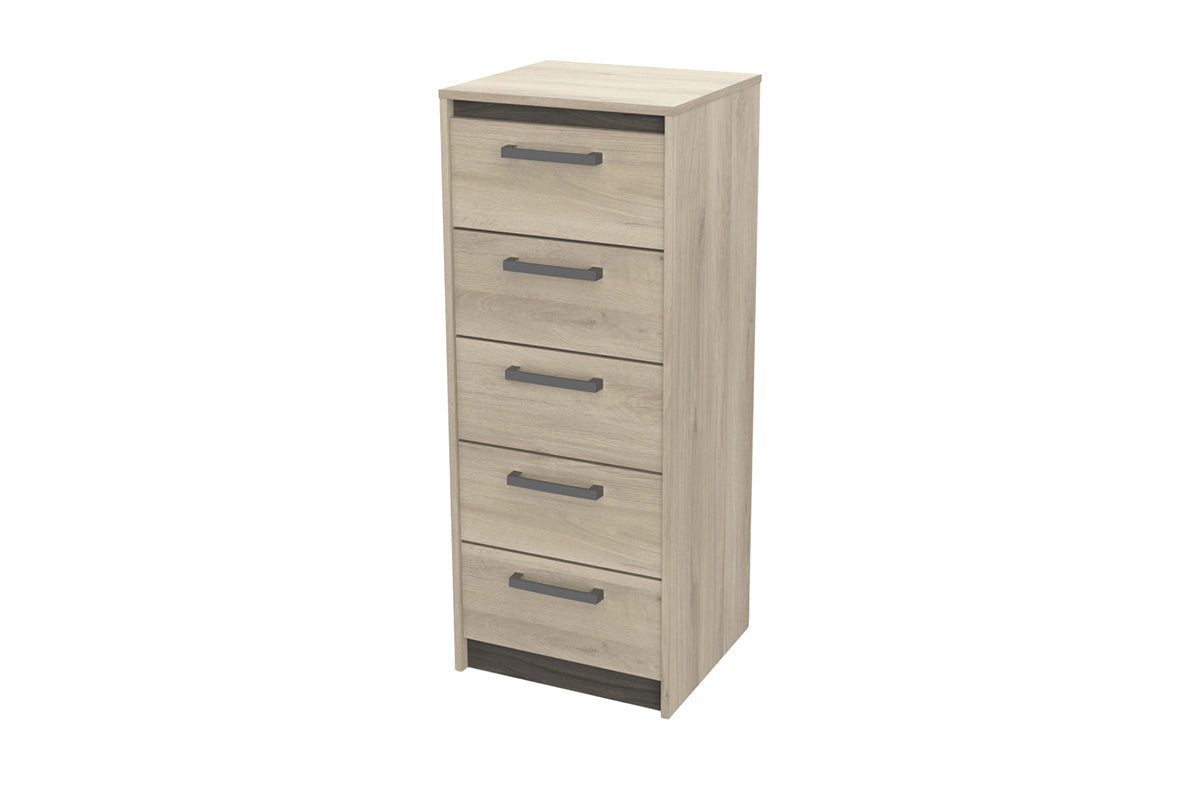 Watson Tallboy | 5 Drawer | Oak Effect-3