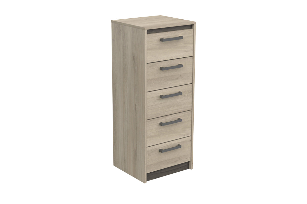 Watson Tallboy | 5 Drawer | Oak Effect-4