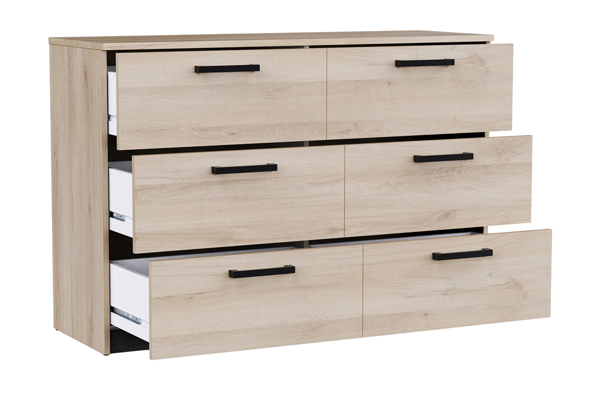 Watson Dresser | 6 Drawer | Oak Effect-5