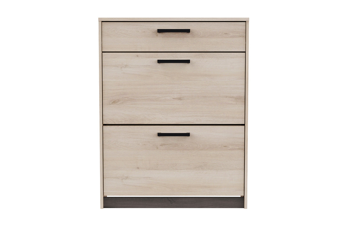 Watson Shoe Storage Cabinet | 1 Drawer + 2 Compartments | Oak Effect