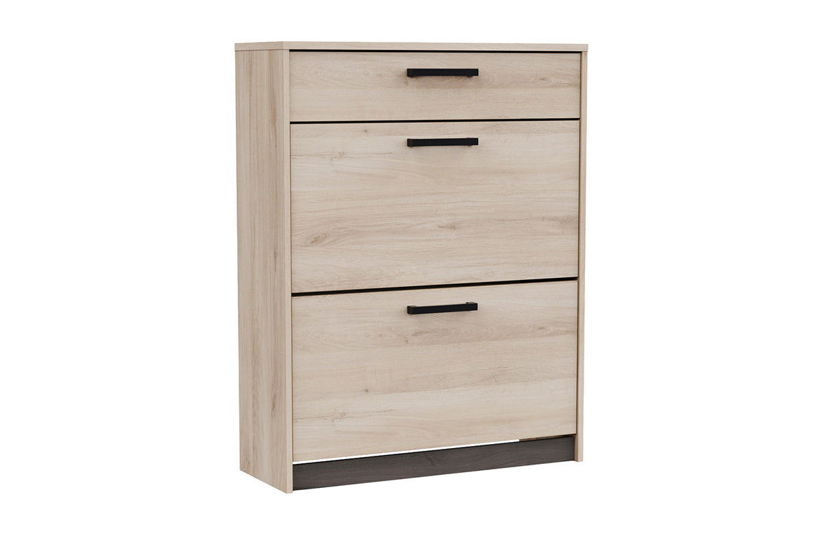 Watson Shoe Storage Cabinet | 1 Drawer + 2 Compartments | Oak Effect-4