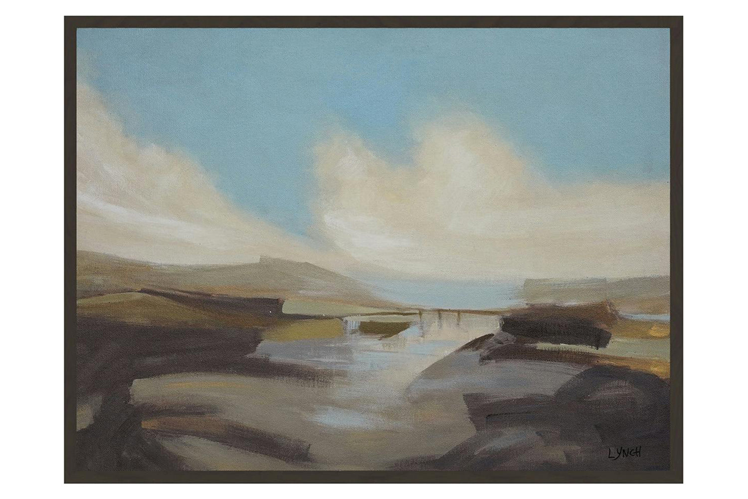 Inver 1 Framed Canvas Painting - Charlene Lynch | Green/Blue | 61 x 46 cm | Set of 2-3