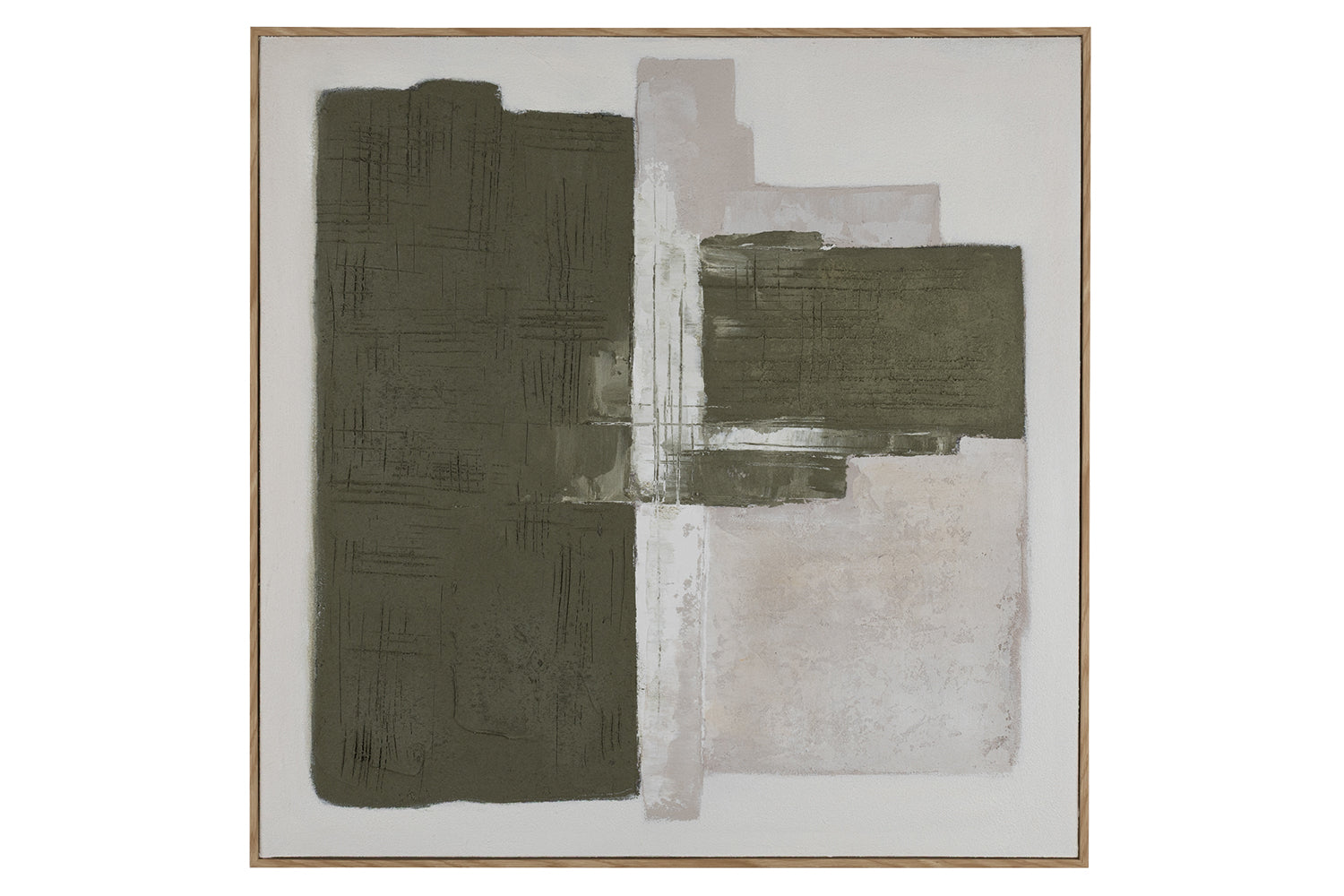 Loden Framed Canvas Wall Art | Green | 80 x 80 cm