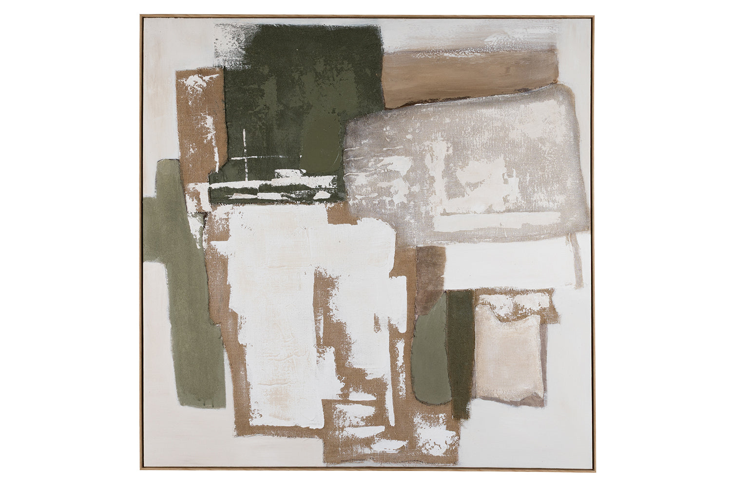 Sevali Framed Canvas Wall Art | Green | 120 x 120 cm