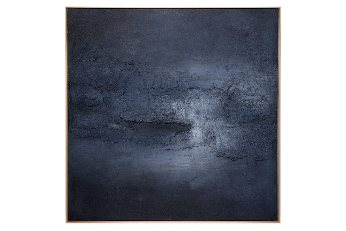 Elwood Framed Canvas Wall Art | Navy | 120 x 120 cm