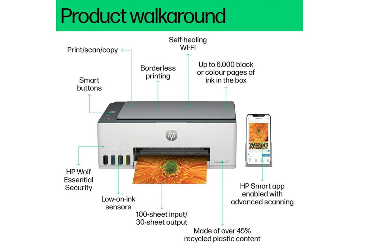 HP Smart Tank Plus 5105 Wireless All-in-One Colour Printer-9