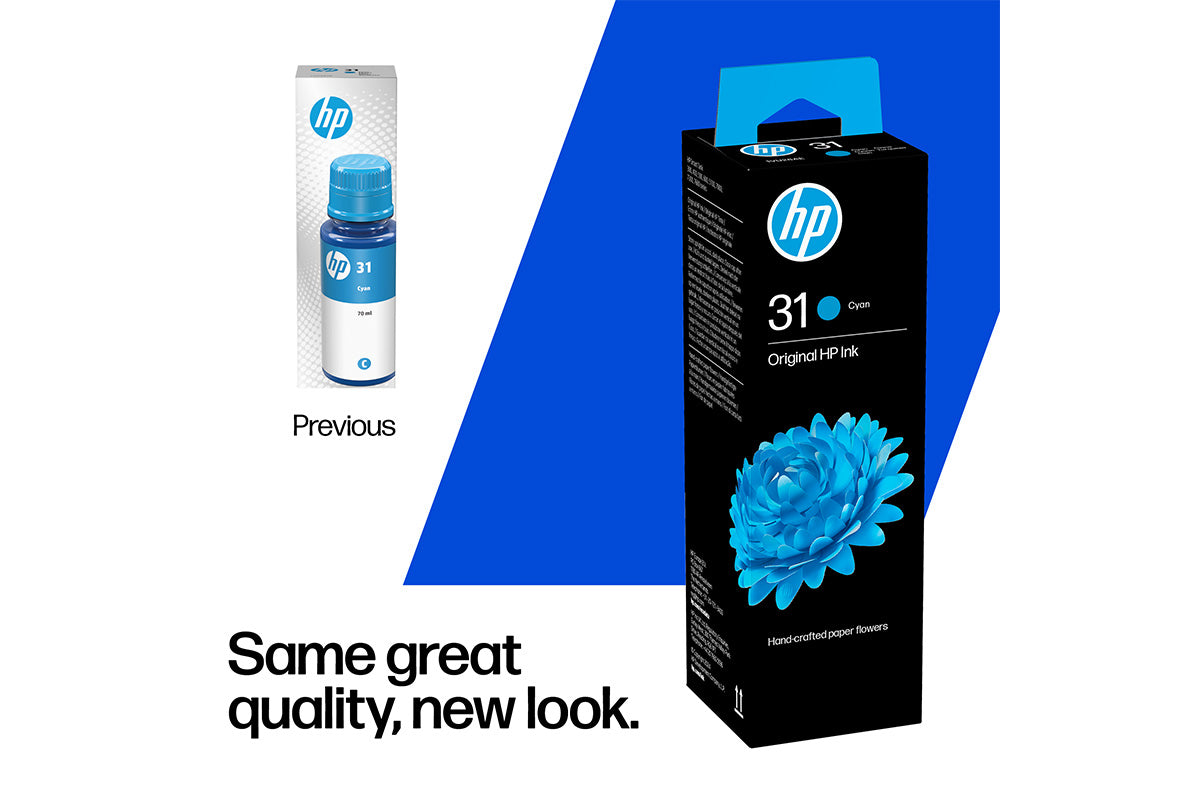 HP 31 70ml Original Ink Bottle | Cyan-2