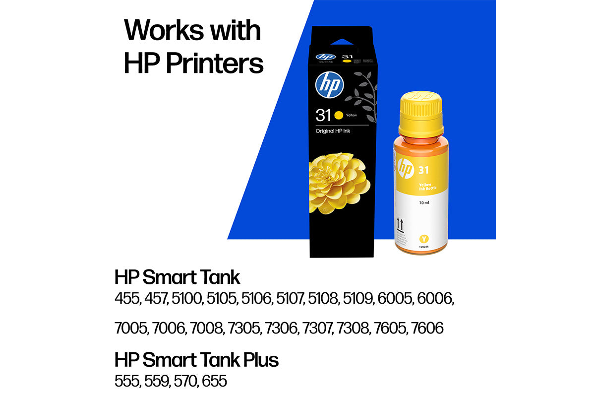 HP 31 70ml Original Ink Bottle | Yellow-3