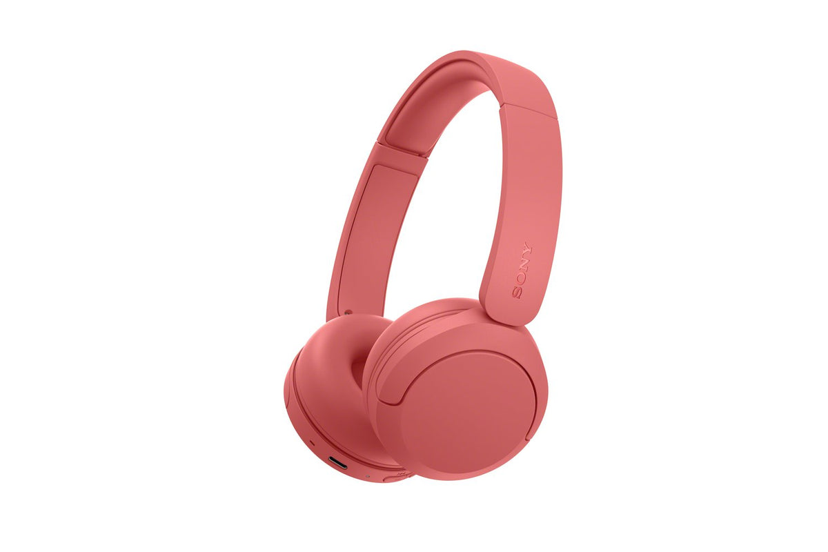 Sony WH-CH535 Wireless Bluetooth Headphones | Coral Red