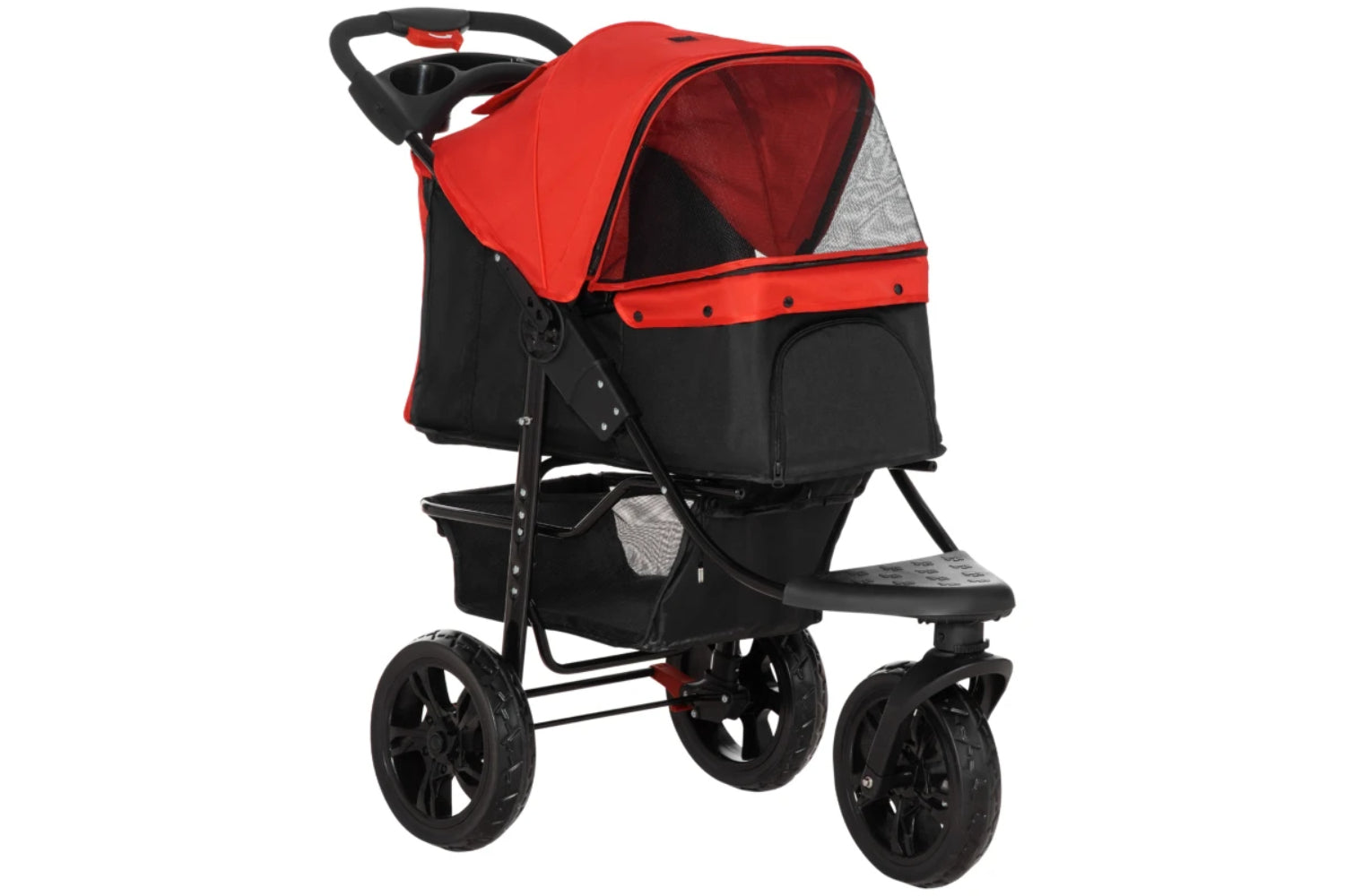 PawHut Oxford Cloth Pet Stroller | Red/Black