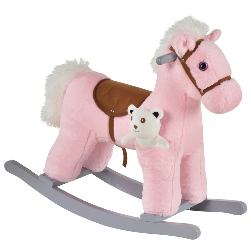 Homcom Childs Rocking Horse with Realistic Sounds | Pink