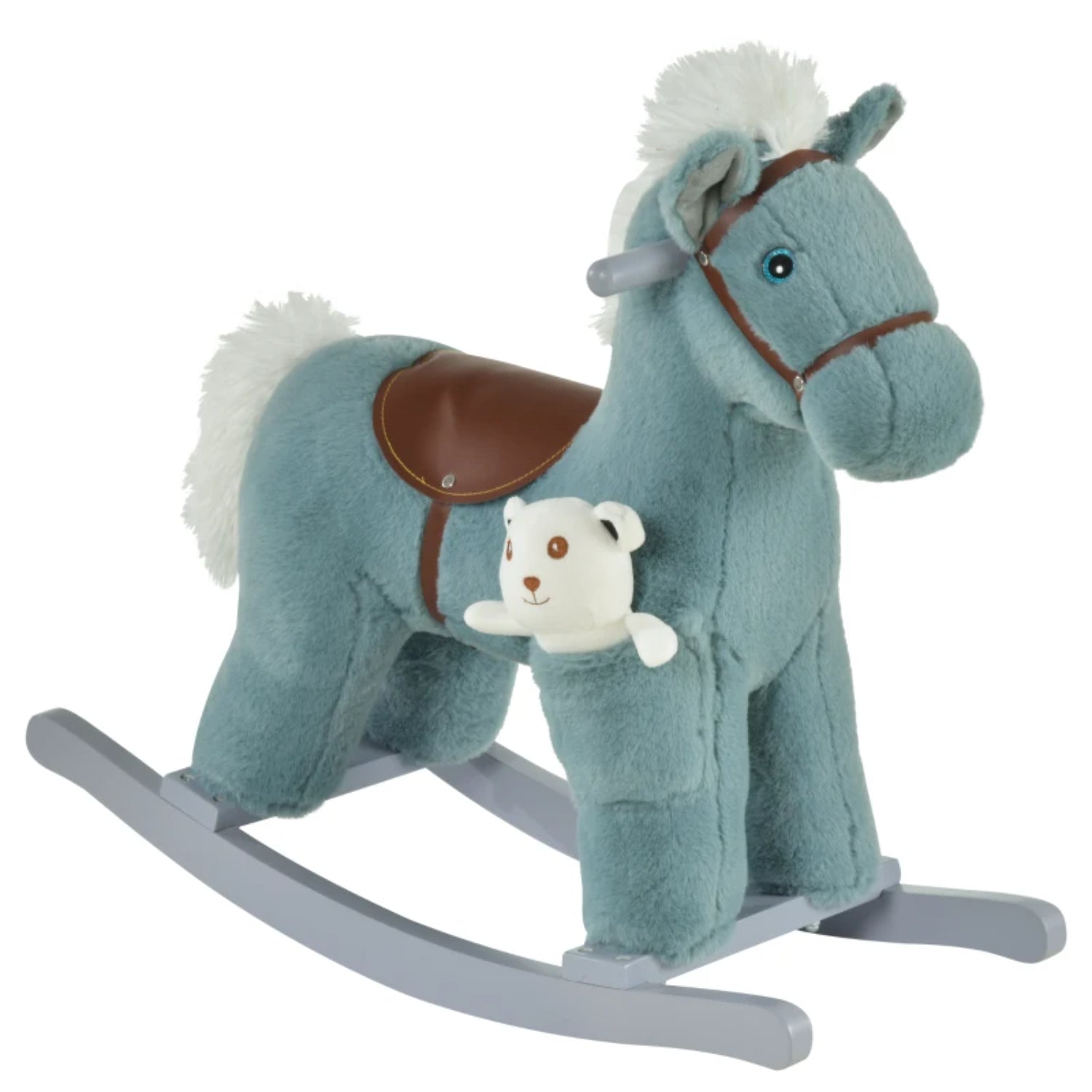 Homcom Childrens Rocking Horse Animal Rocker Toy | Blue