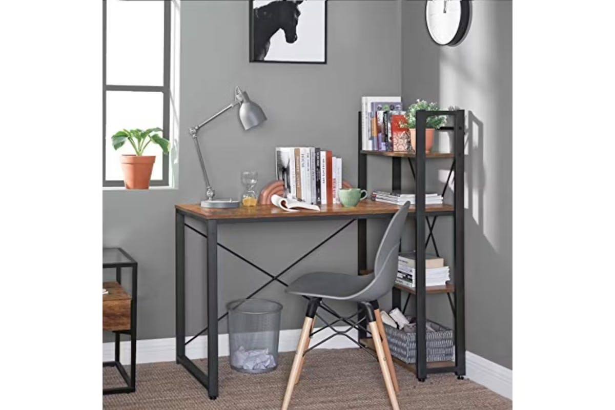 Vasagle Computer Desk | 120cm | Vintage Brown/Black [Ex-Display - DC250587-000077]-6