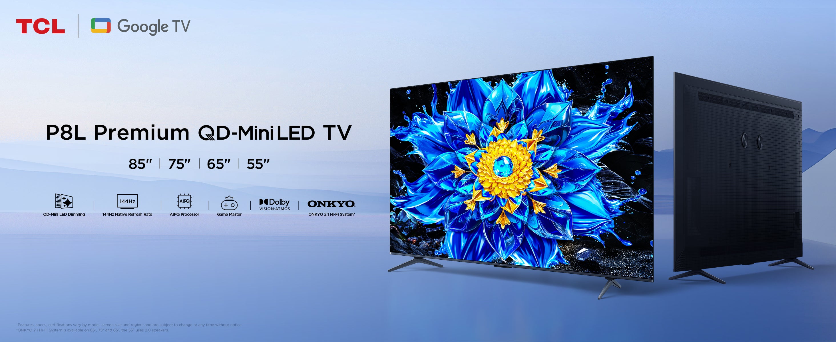 TCL P8L 55" QD-Mini LED Dimming TV (2026) | 55P8L-33