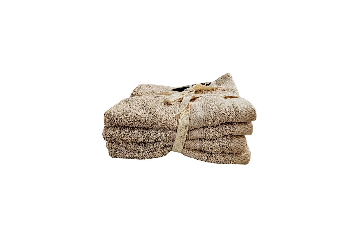 Cotton Terry Face Towel | 4 Pack | Dove