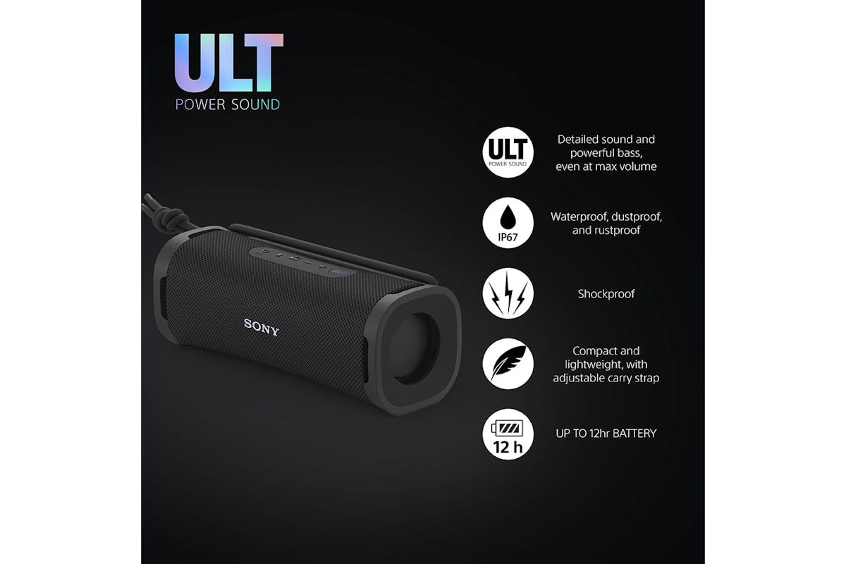 Sony ULT FIELD 1 Wireless Bluetooth Waterproof Speaker | Black | SRSULT10B.CE7-2