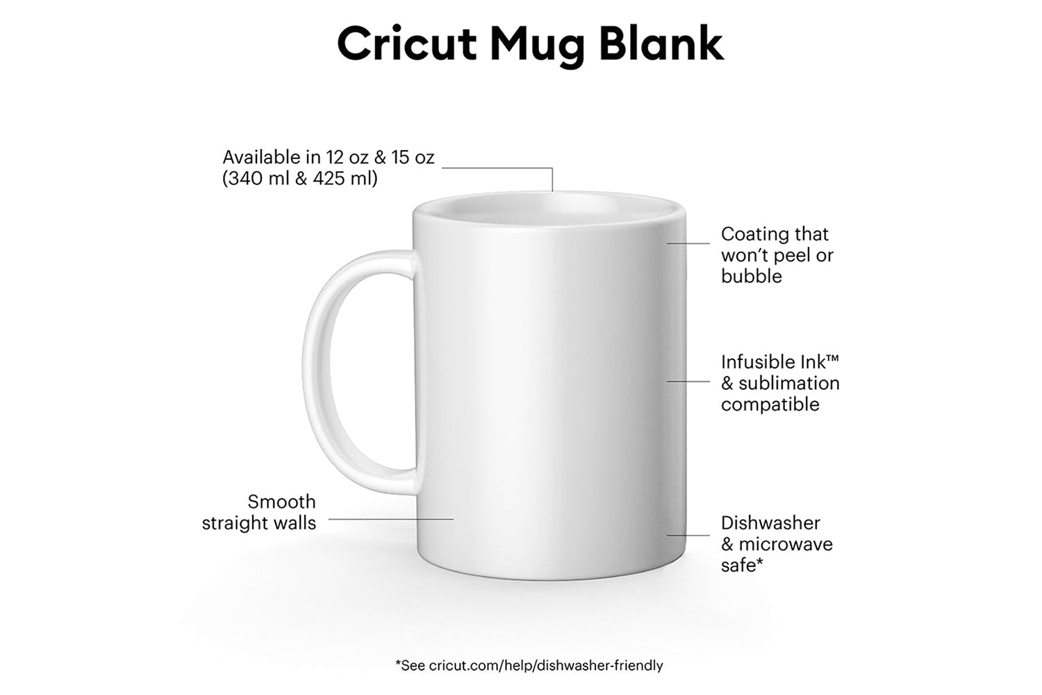 Cricut Ceramic Mug Blank | 2 Pack | White-3