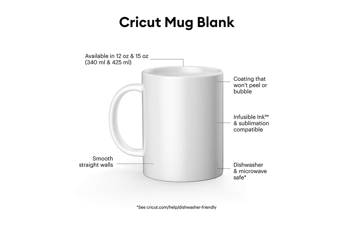 Cricut Ceramic Mug Blank | 2 Pack | White-7