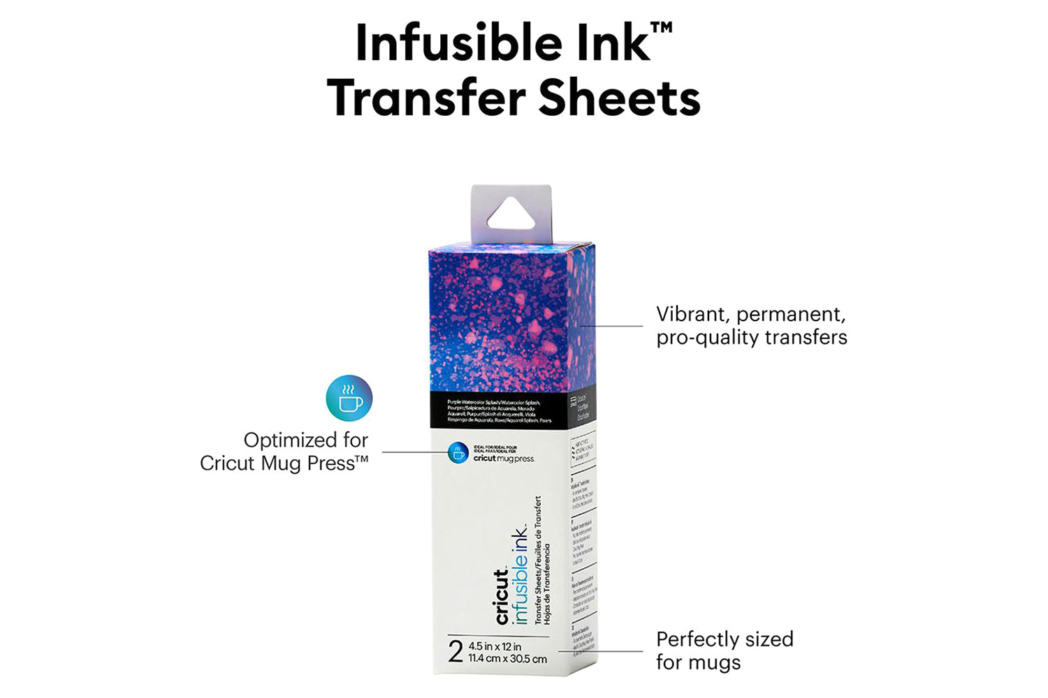 Cricut 4.5" x 12" Infusible Ink Transfer Sheets | Purple Watercolor Splash-4