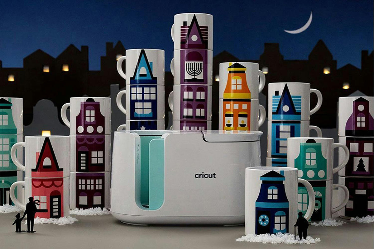 Cricut Stackable Ceramic Mug Blank | White | 4 Piece of Pack-2
