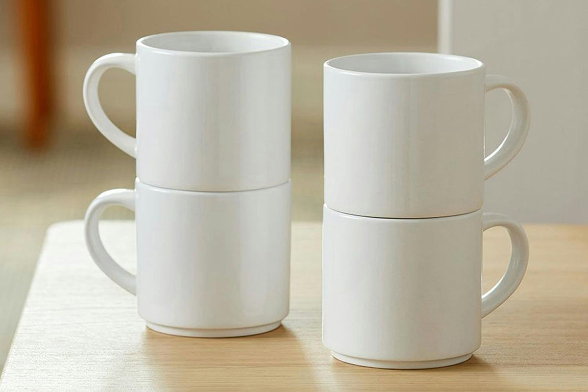Cricut Stackable Ceramic Mug Blank | White | 4 Piece of Pack-8