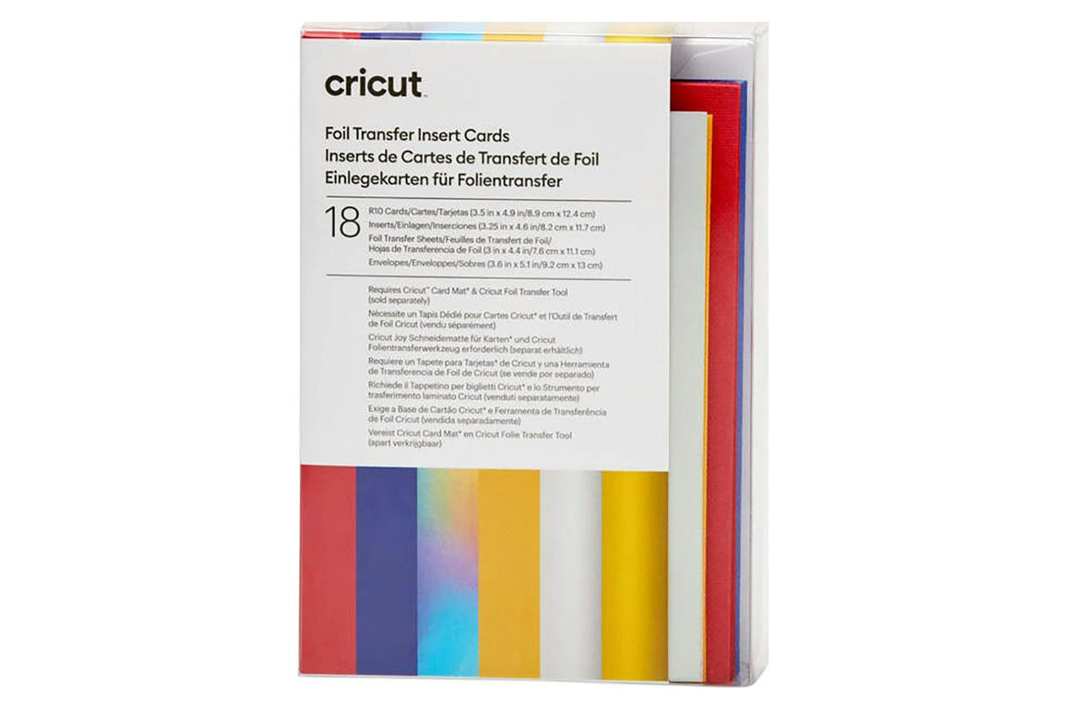Cricut Celebration Sampler Foil Transfer R10 Insert Cards | 18 ct