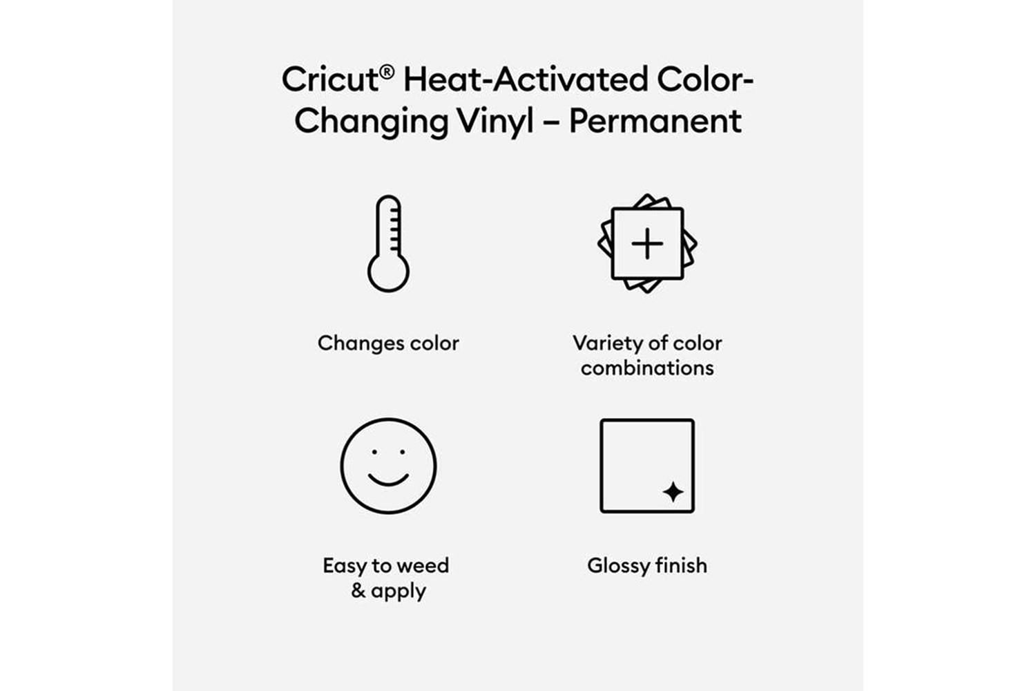 Cricut 2' Heat-Activated Color Changing Vinyl | Purple/Turquoise-2