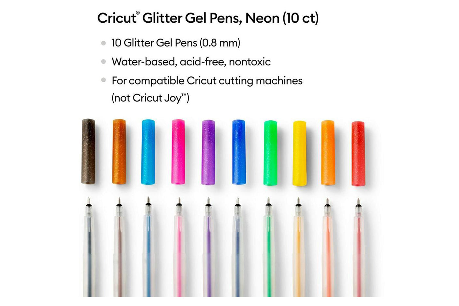 Cricut Rainbow Glitter Gel Pen | Pack 10-3