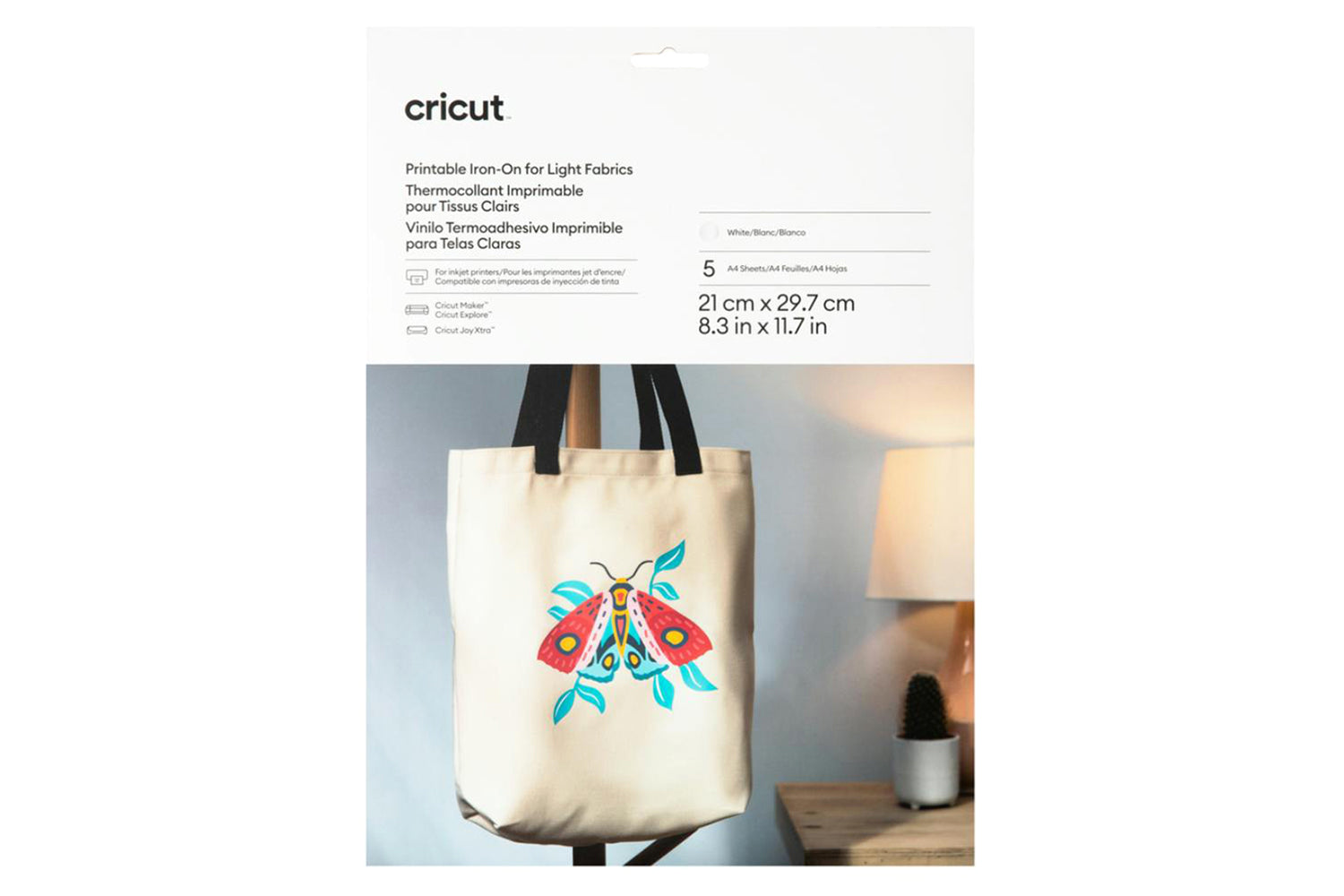 Cricut 8.3" x 11.7" Printable Iron-On For Light Fabrics | A4-4