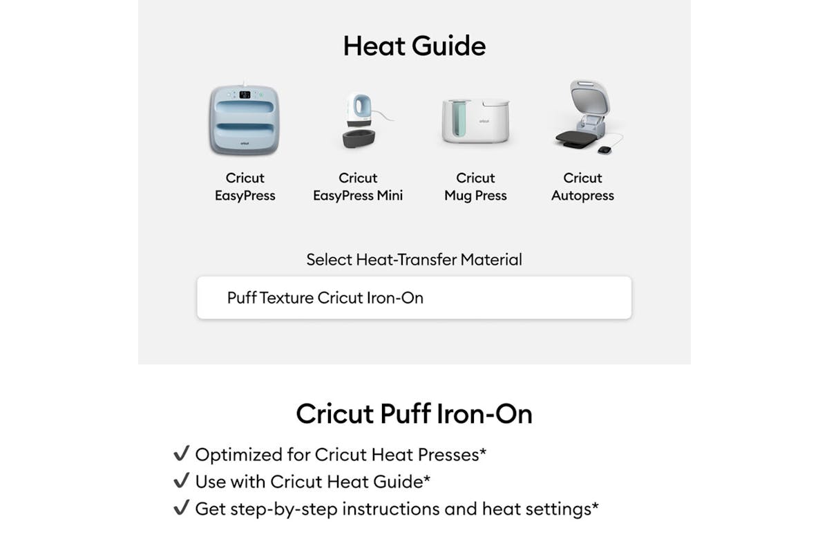 Cricut 12 x 19" Puff Iron-On | White-6