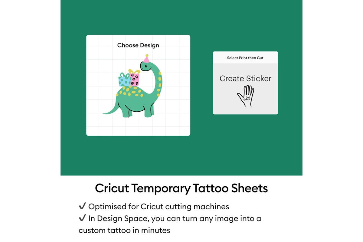 Cricut 8.3" x 11.7" Printable Temporary Tattoo Sheets | A4 | Transparent-7