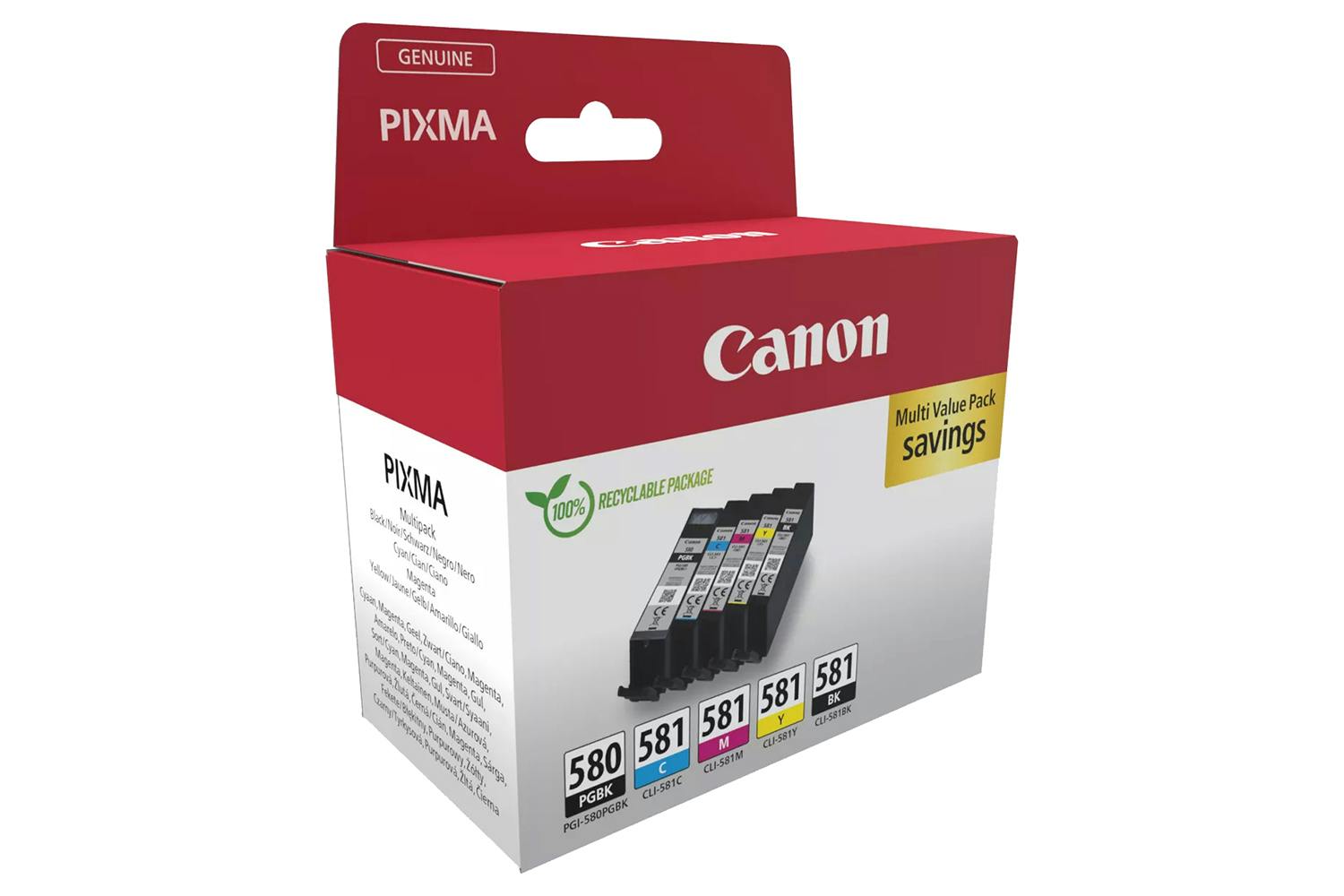 Canon PGI-580BK / CLI-581 Ink Cartridge | 5 Pack-2