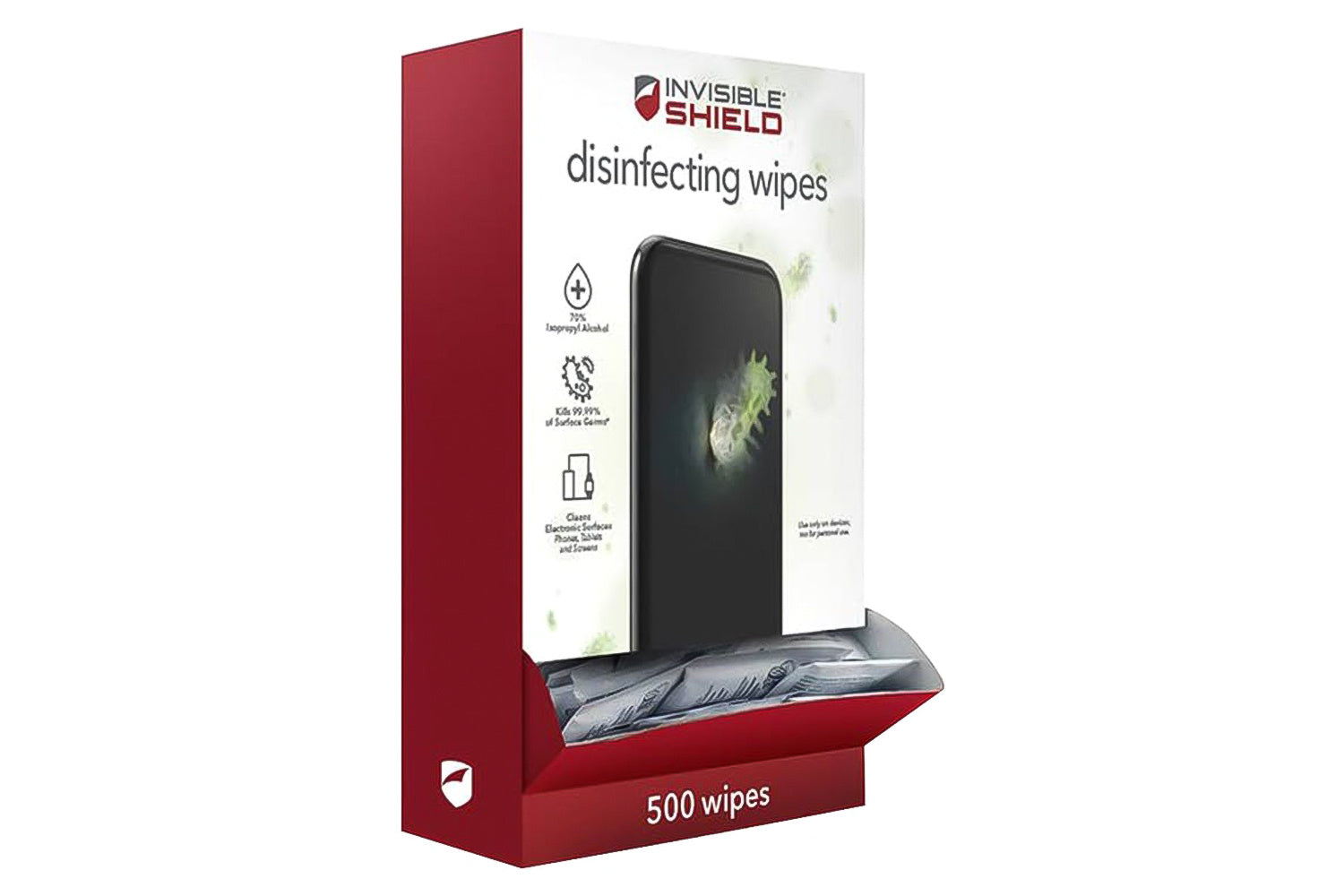 Zagg InvisibleShield Disinfecting Wipes | 500 Pack