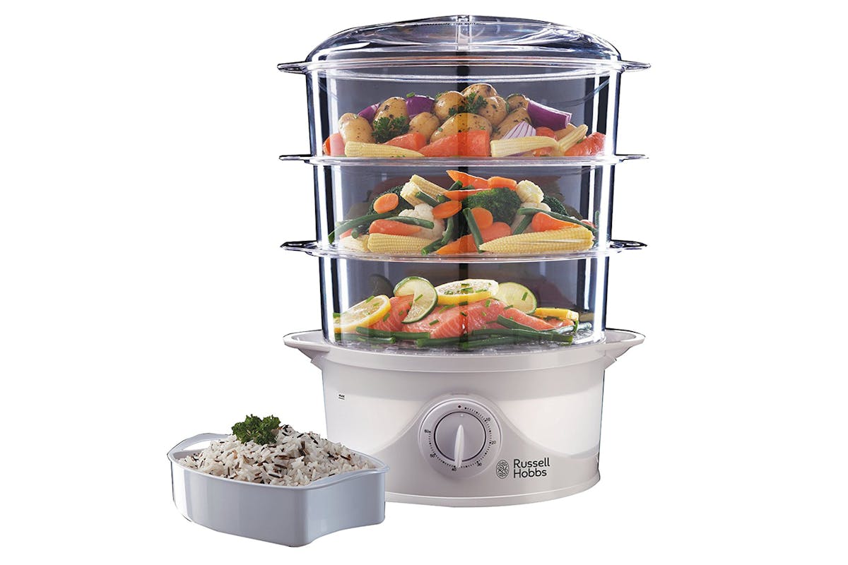 Russell Hobbs 3 Tier Food Steamer | 21140 | White-8