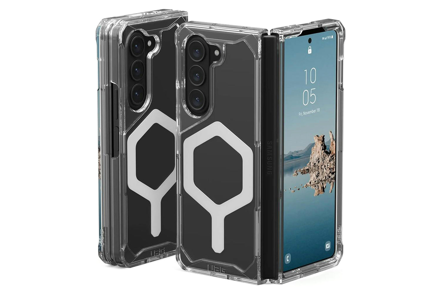 UAG Pylo Pro Samsung Series Galaxy Z Fold5 (2023) Case | Ice/Silver-7