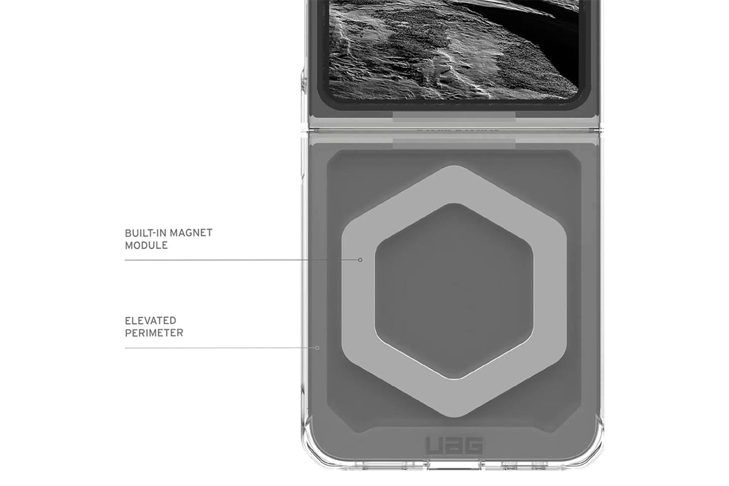 UAG Plyo Pro Magnetic Series Galaxy Z Flip6 Case 2024 | Ice & Silver-10