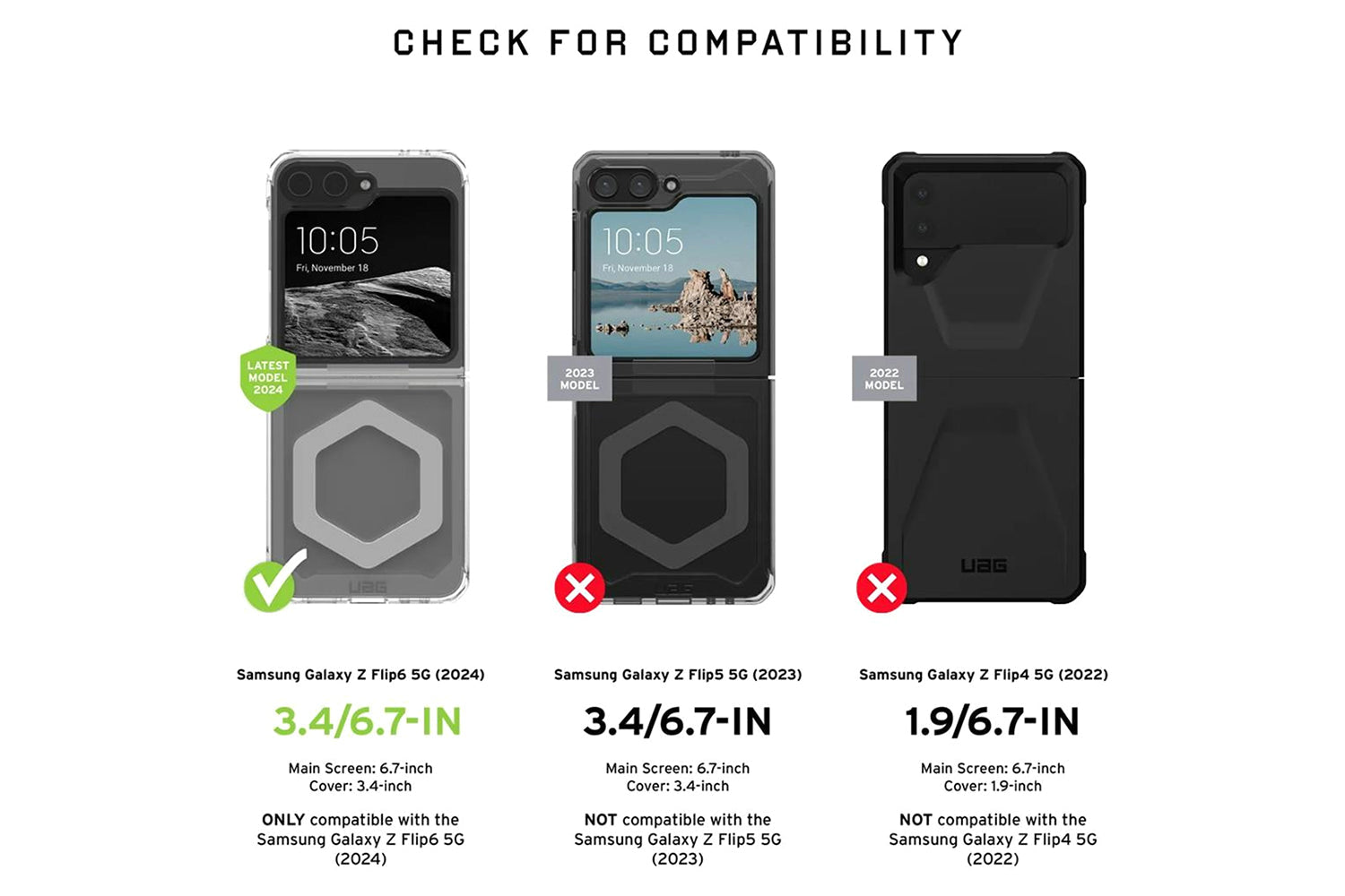 UAG Plyo Pro Magnetic Series Galaxy Z Flip6 Case 2024 | Ice & Silver-15