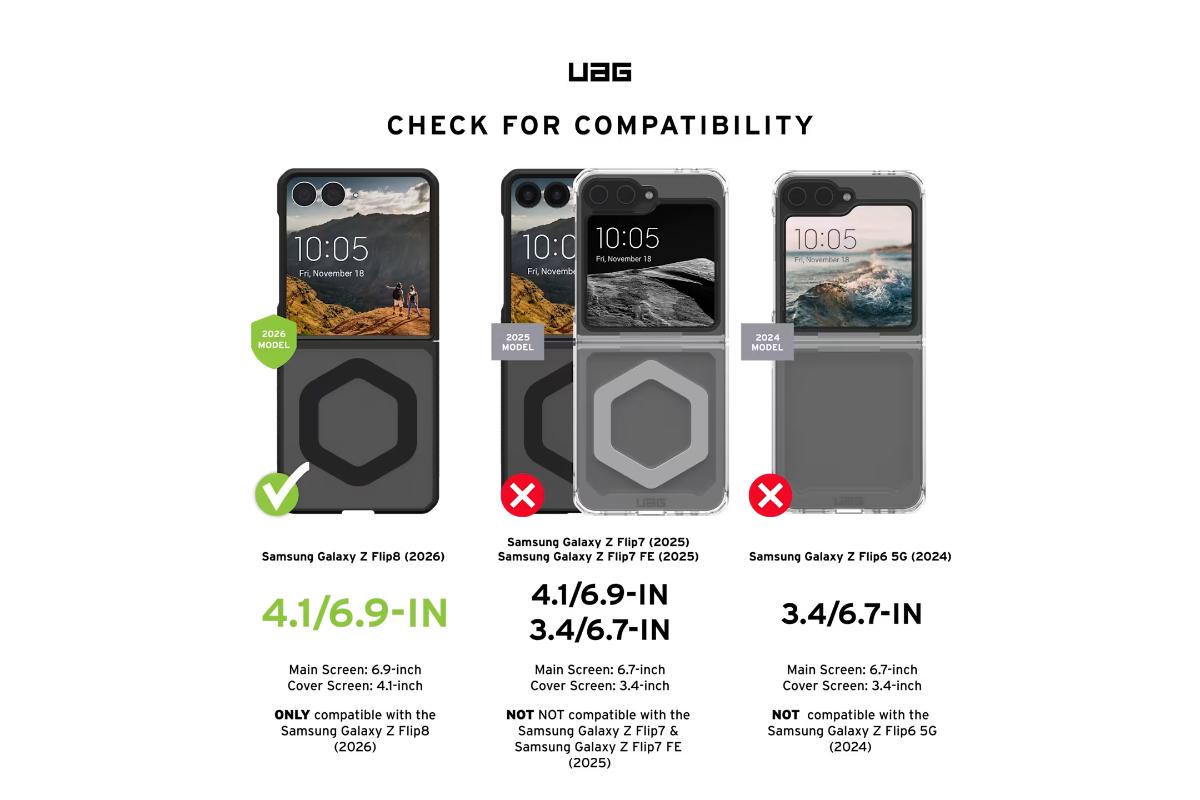 UAG Mouve Samsung Galaxy Z Flip8 Case | Ash-4