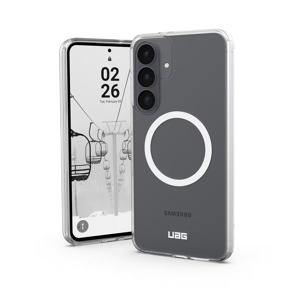 UAG Samsung Galaxy S26 FE Scout Clear Case | Ice/White-5