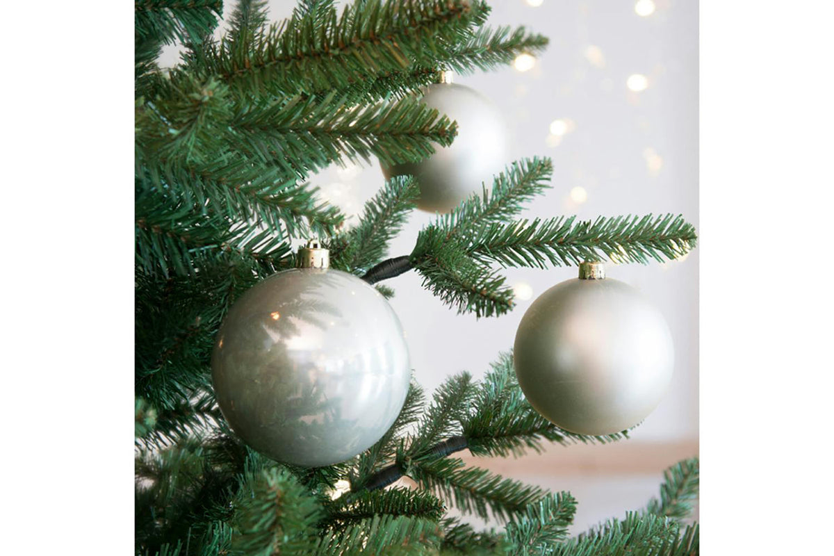 Christmas Decoration | Kaemingk Shatterproof Baubles | Pearl | 10cm | 4 Pack-2