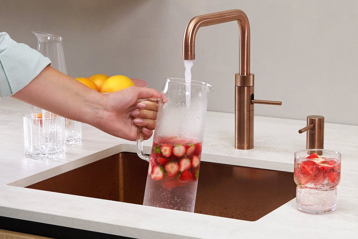 Quooker Fusion Square Tap | Rose Copper | FNSRCO-8