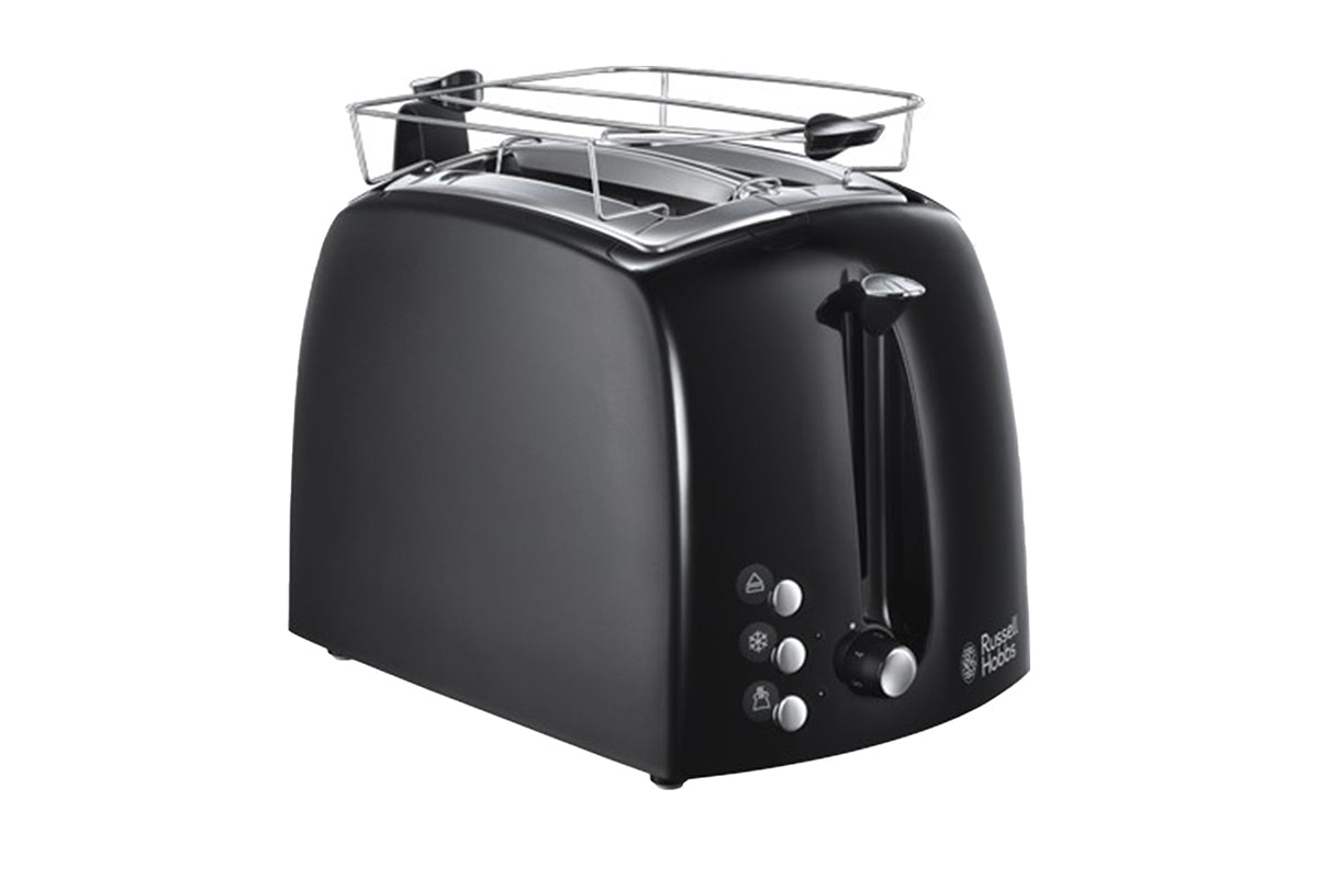 Russell Hobbs Textures Plus 2 Slice Toaster | 22601 | Black