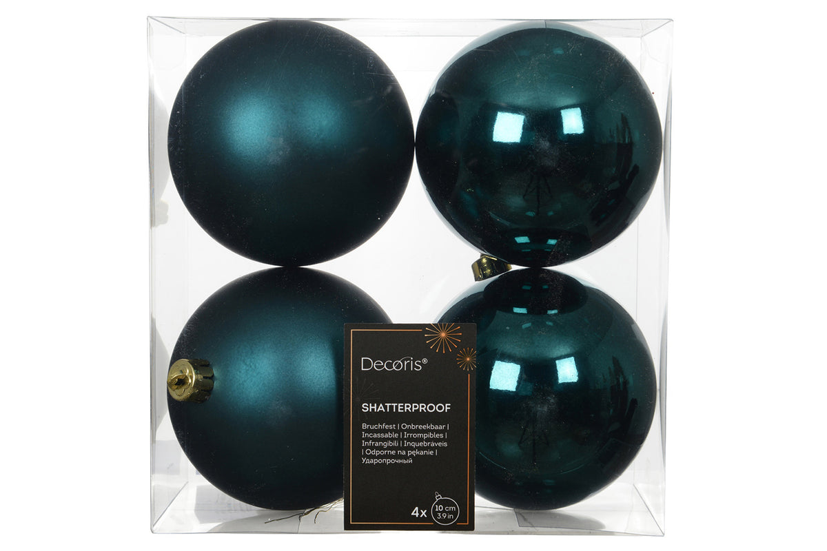 Christmas Bauble | Emerald | 10 cm | Pack of 4