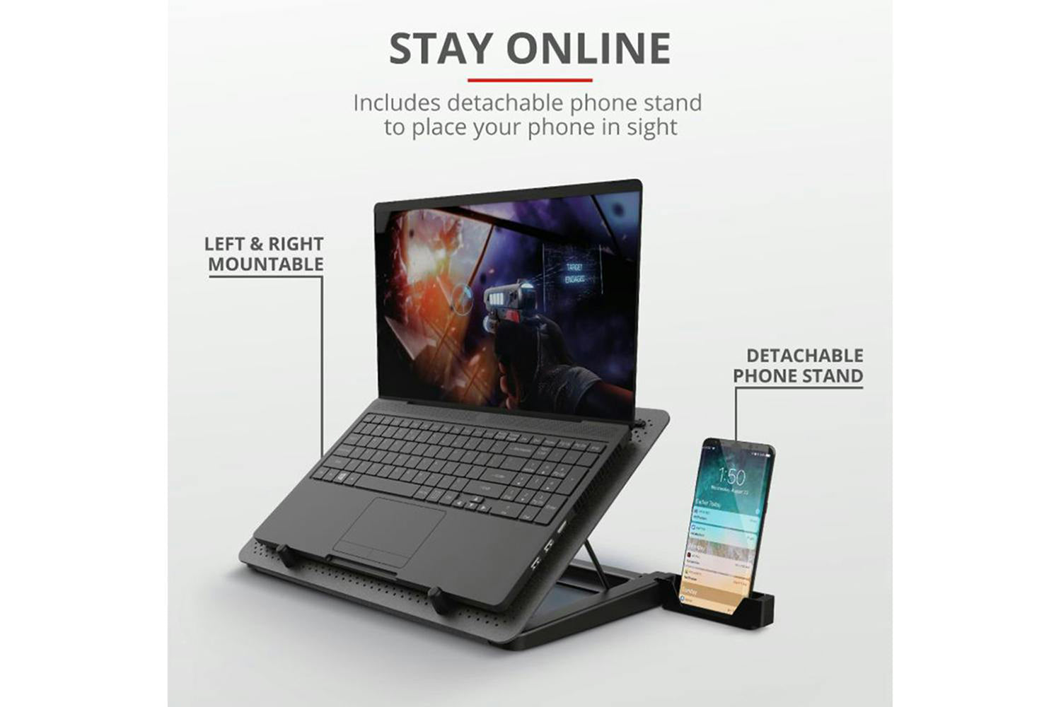 Trust GXT 1125 Quno Laptop Cooling Stand | 23581-6
