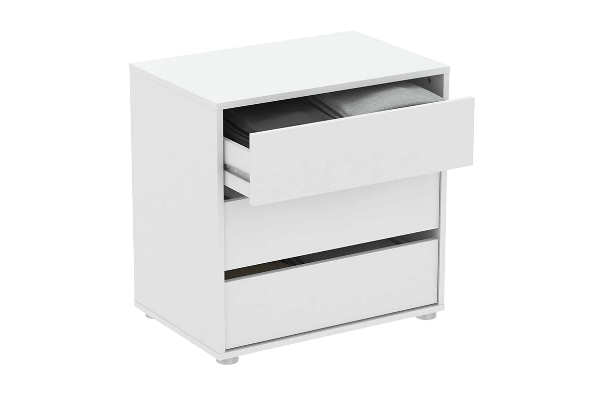 Blokty Chest of Drawer 60 cm | 3 Drawer | White-3