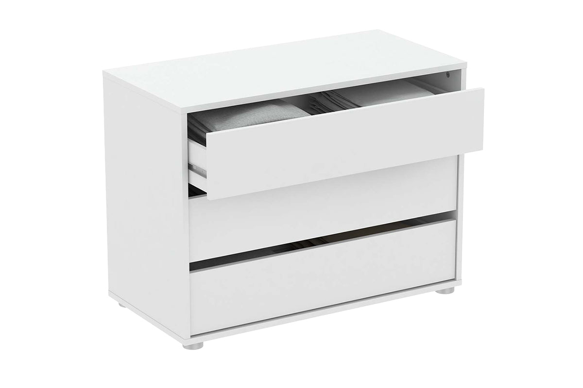 Blokty Chest of Drawer 80 cm | 3 Drawer | White-3