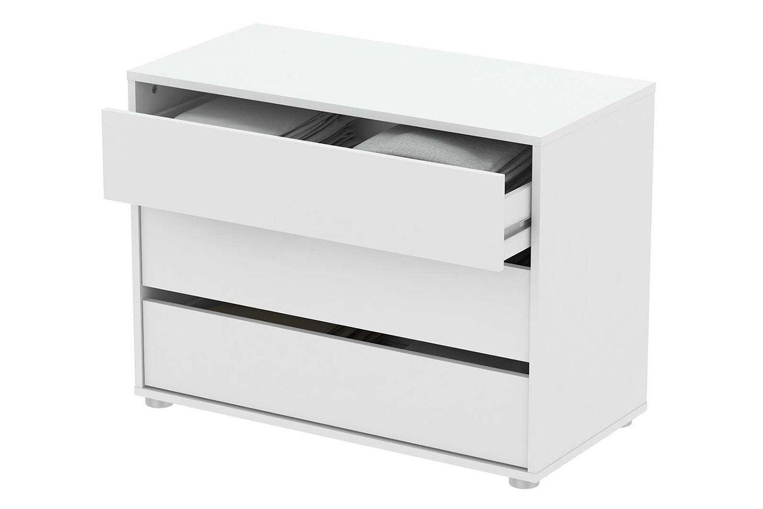 Blokty Chest of Drawer 80 cm | 3 Drawer | White-4
